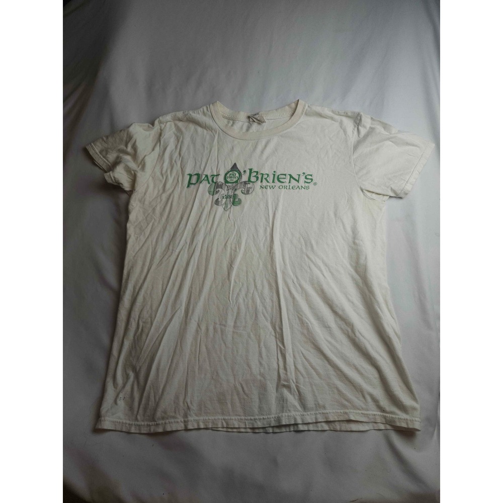 Vintage Pat O'Brien's New Orleans T-Shirt Men's Large White Cotton Casual Tee